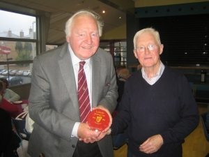 Charlie Ryan receiving special prize from Pres. Pat Kenny