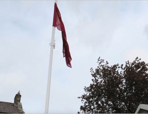 Unfurling the Flag at Leinster, 2023.
